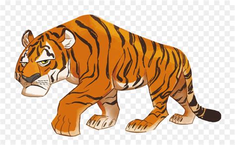 Gambar Harimau Kartun Serat