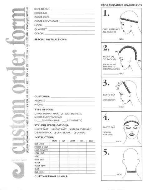 Custom Wig Order Form