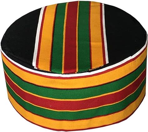 Decora Apparel African Costume Men Hats Kente Pattern Kufi Kofi Hat Cap