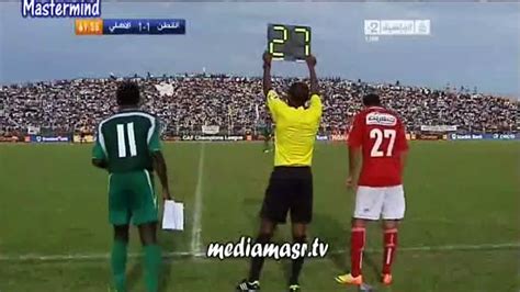 الشوط الثاني مباراة القطن الكاميروني والاهلي المصري 1 1 ذهاب نصف نهائي