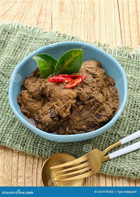 Rendang Rendang Daging Sapi Beef Stew Traditional Food From Padang