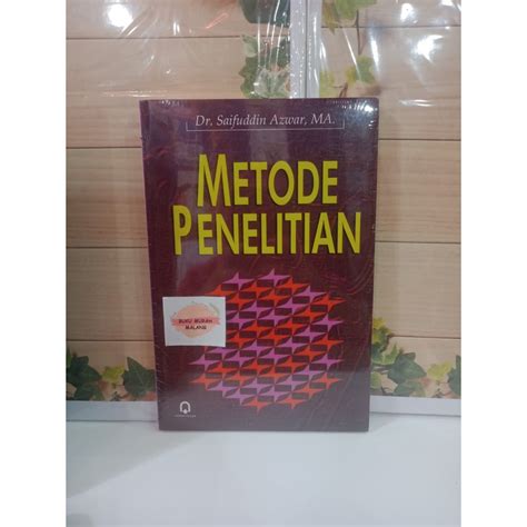 Jual Buku Metode Penelitian Dr Saifuddin Azwar Ma Shopee Indonesia