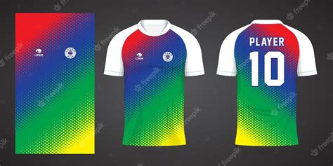 Premium Vector Colorful Football Jersey Sport Design Template