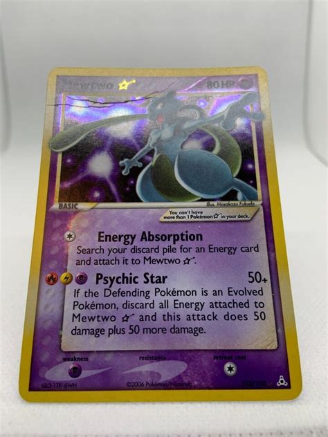 Mewtwo Gold Star 103 110 Ex Holon Phantoms Holo Rare Heavy Play Pokemon