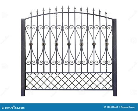 Elegant decorative fence. stock image. Image of color - 120592661