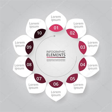 Elementos De Diseño Infográfico Para Sus Datos Empresariales Con 10 Opciones Piezas Pasos O