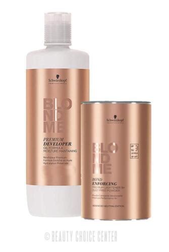 Schwarzkopf Blondme Bleach Premium Lightener 9 And Oil Formula Developer