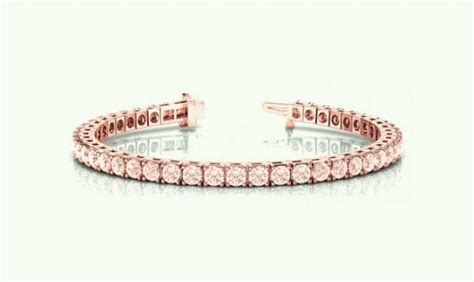 9 Carat Pink Morganite Tennis Bracelet 14k Rose Gold Morganite