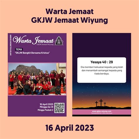 Warta Jemaat April Gkjw Jemaat Wiyung