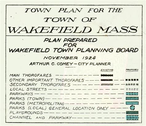 1924 Town Map Of Wakefield Massachusetts Etsy