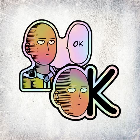 Jual STICKER HOLOGRAM ANIME SAITAMA OK Shopee Indonesia