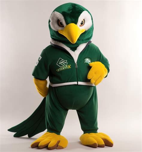 Premium AI Image | A mascot for the hawk mascot is wearing a green ...