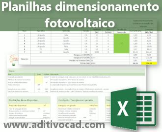 Planilha Energia Fotovoltaica AditivoCAD