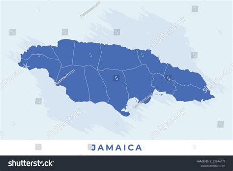 National Map Jamaica Jamaica Map Vector Stock Vector Royalty Free