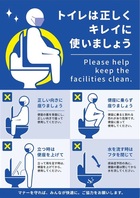 トイレの使いかたチラシの無料チラシテンプレート 6001 デザインac