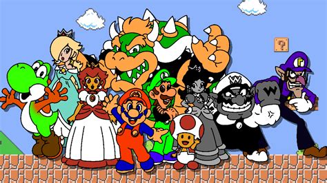 Mario Characters recolored to look like their first in game appearances ...