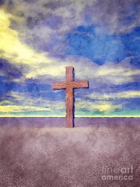 Christian Cross Landscape Digital Art By Phil Perkins Fine Art America