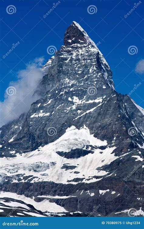 Matterhorn, Valais, Switzerland Stock Image - Image of summer, mountain ...