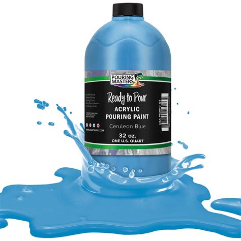 Pouring Masters Cerulean Blue Acrylic Ready To Pour Pouring Paint