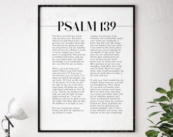 Bible Verse Wall Art Psalm Nkjv Scripture Printable Etsy