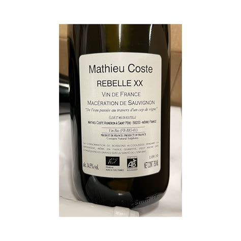 Domaine Bio Coste Vin De France Blanc Rebelle 2020