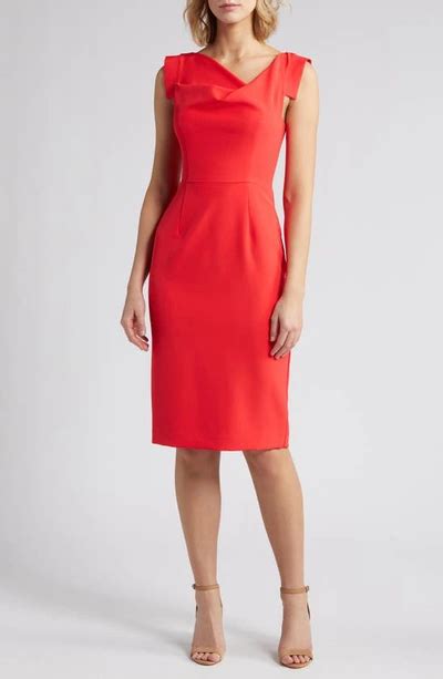 Black Halo Jackie O Sheath Dress In Red Modesens