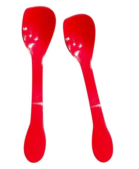 50 Pieces Red Disposable Plastic Spoon For Event And Party Supplies