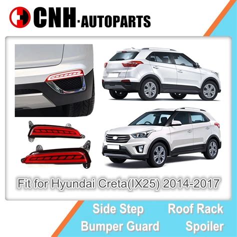 Car Parts Red Rear Bumper Light For Hyundai Creta 2014 2016 Ix25 Led Back Reflector Creta And Ix25