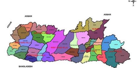 List of Meghalaya Districts Along with their District Maps | Meghalaya, Map, Districts