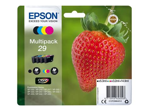 Epson T Fraise Pack De Noire Cyan Magenta Jaune Original