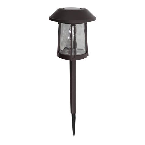 Hampton Bay Weston Lumen Bronze Led Weather Resistant Outdoor Solar