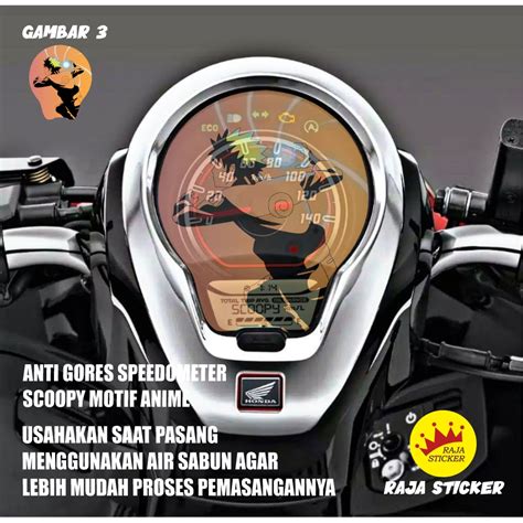 Jual Sticker Stiker Antigores Anime Speedometer Scoopy New