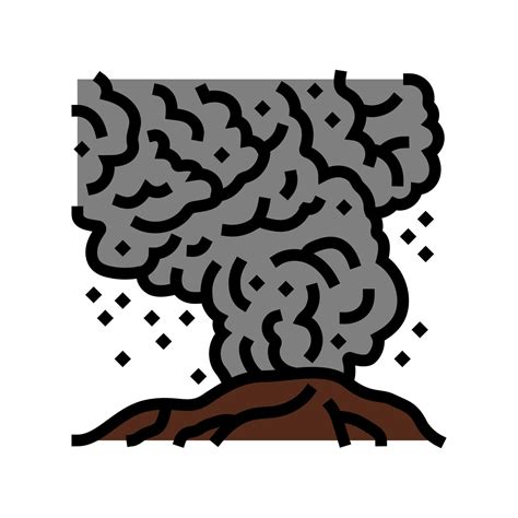 ash cloud volcano color icon vector illustration 21705715 Vector Art at ...