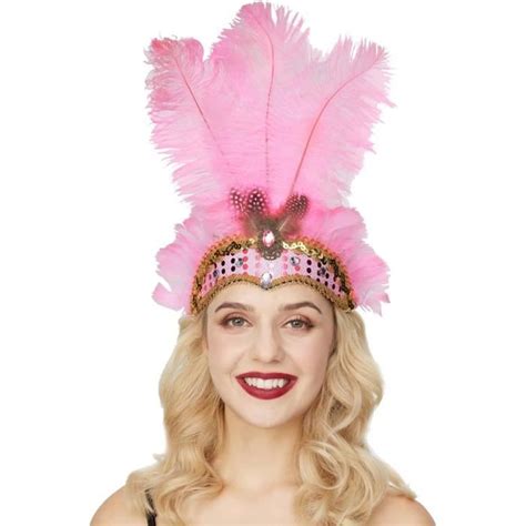 Bandeau Plumes Chapeaux Fascinateur Ann Es Coiffe Plumes Rouge