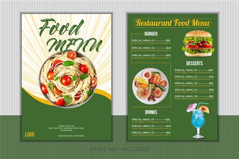 Premium Vector Vector Abstract Modern Restaurant Menu Card Design