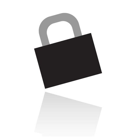 Premium Vector Black Simplistic Locked Padlock Symbol