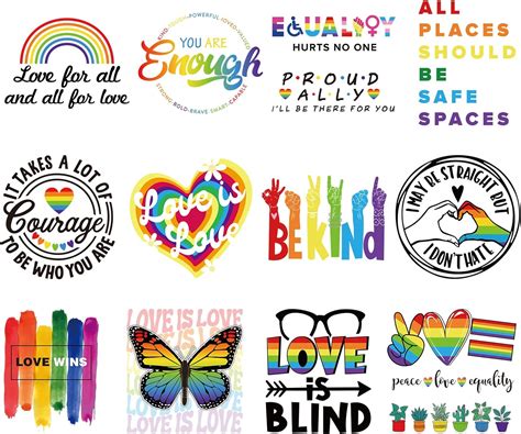Amazon Whaline Sheet Gay Pride Day Heat Transfer Vinyl Stickers