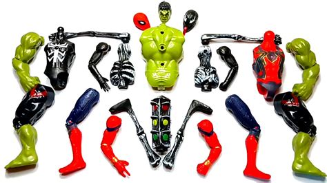 AVENGERS TOYS ASSEMLBE SUPERHERO SPIDER MAN SIRENHEAD HULK SMASH AND