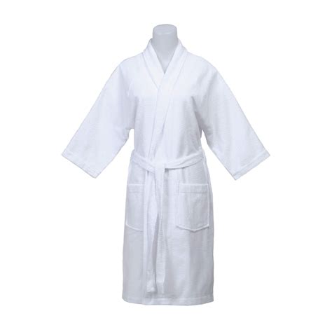 Jual Handuk Kimono Mandi Bathrobe Dewasa Pria Wanita Putih Polos Cotton