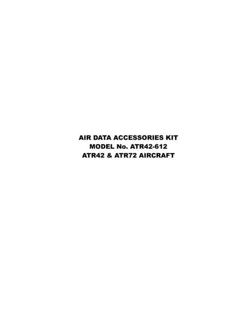 AIR DATA ACCESSORIES KIT MODEL No ATR42 Nav Aids Ltd