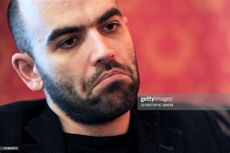 Italian writer Roberto Saviano gives an interview on March 17, 2010 ...