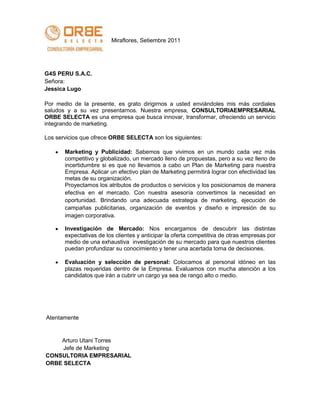 Carta De Presentacion Marketing Pdf