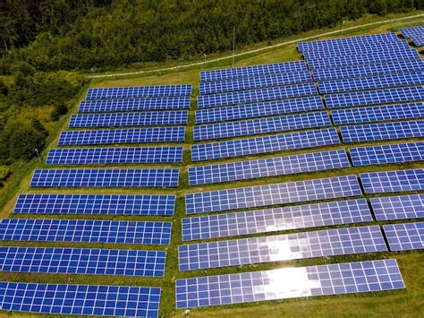 Painéis solares azuis módulos fotovoltaicos para energia renovável