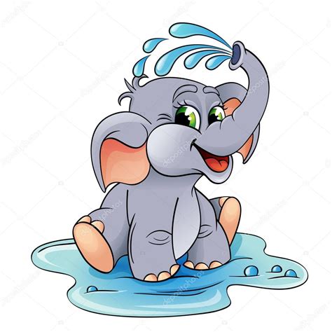 Funny cartoon baby elephant — Stock Vector © Alka5051 #62730955