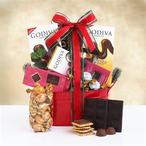 Godiva Holiday Delights T Basket At T Baskets Etc Holiday Wine