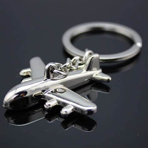 1pcs Civil Aviation Air Plane Metal Alloy Keychain Keyfob Keyring T