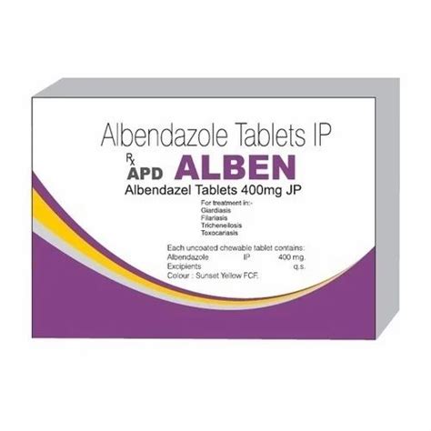 Albendazole Tablets Ip 400 Mg At Best Price In Hyderabad Id 17626466455