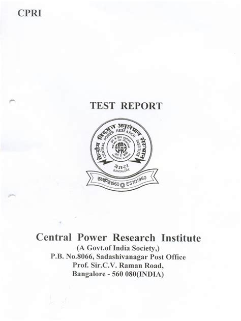 Pdf Test Report Nci Cpri Test Report Pt Pdfnabl Accredited