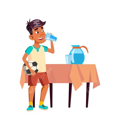 Boy Drinking Cartoon