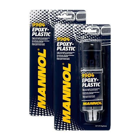 2X MANNOL 9904 Epoxy Plastic 2K Plastikkleber 2K Epoxid Kleber Zwei